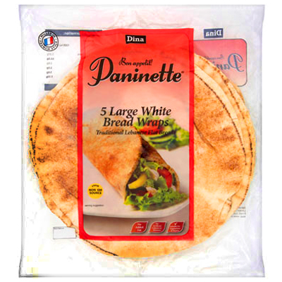 Dina Large White Bread Wraps 5pcs