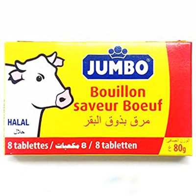 Jumbo beef flavour bouillon 8pcs