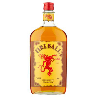 Fireball Liqueur Blended With Cinnamon And Whisky