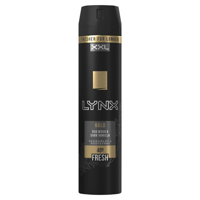 Lynx Gold Deodorant & Body Spray Oud Wood & Dark Vanilla