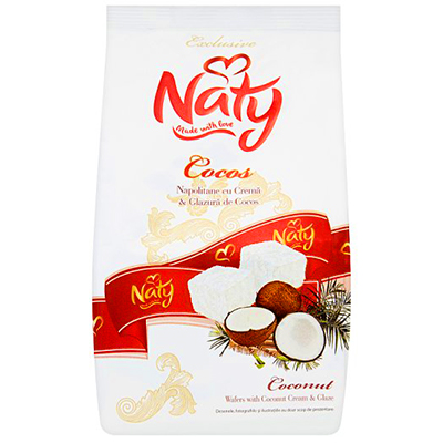 Naty wafers with coconut cream & glaze