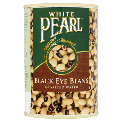 White Pearl Black Eye Beans In Salted Water