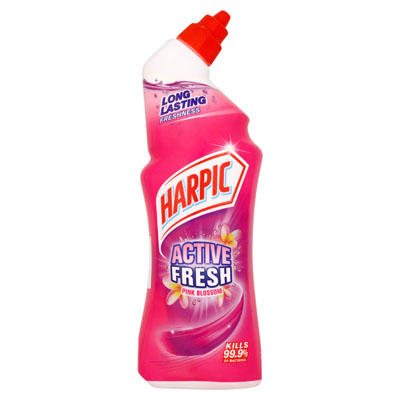 Harpic Active Fresh Toilet Cleaner Gel, Pink Blossom Scent