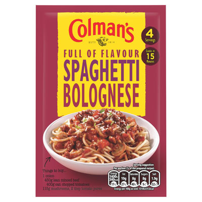 Colmans Spaghetti Bolognese Recipe Mix