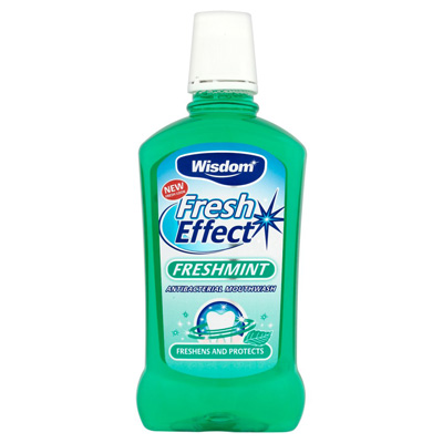 Wisdom Fresh Effect Freshmint Antibacterial Mouthwash