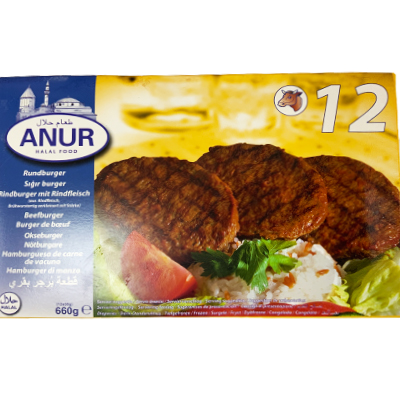 Anur 12 Beef Burgers