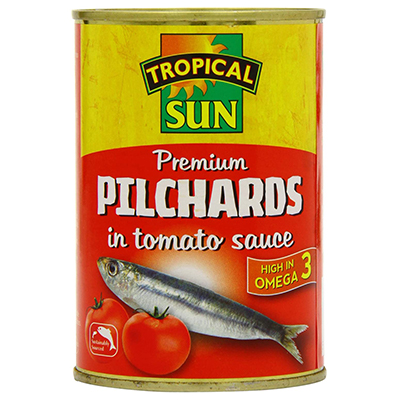 Tropical sun premium pilchards in tomato sauce