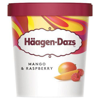 Haagen-dazs Mango And Raspberry Ice Cream