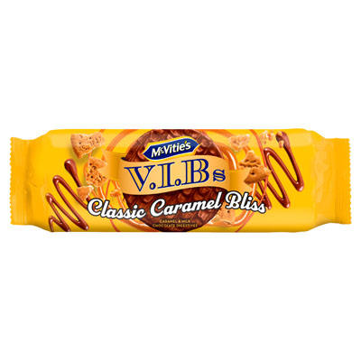 Mcvities V.i.bs Classic Caramel Bliss Chocolate Digestive Biscuits