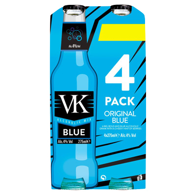 Vk Alcoholic Mix Original Blue 4x