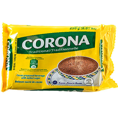 Corona chocolate with sugar