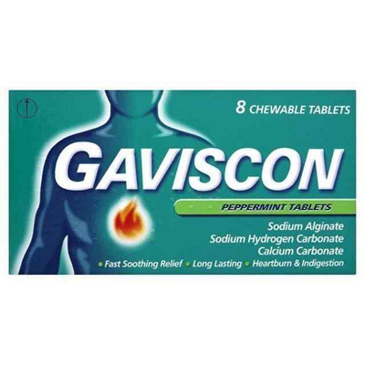 Gaviscon Peppermint Tablets 8pk