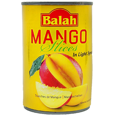 Balah mango slices in light syrup