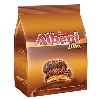 Ulker Albeni Bites Chocolate Coated Caramel Biscuits