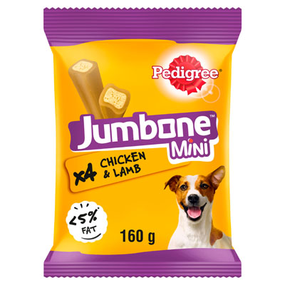 Pedigree Jumbone Small Dog Treats With Chicken & Lamb 4 Mini Chews