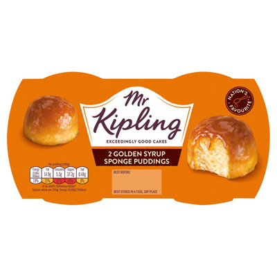 Mr. Kipling Exceedingly Good... Golden Syrup Sponge Puddings