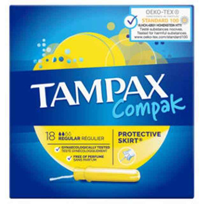 Tampax Compak Regular Tampons Applicator 18pk