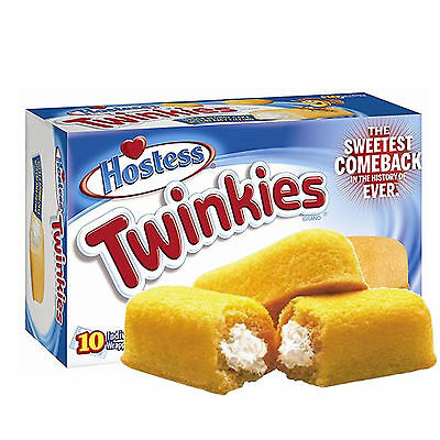 Hostess 10 Twinkies Golden Sponge Cake With Creamy Filling