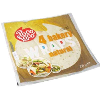 Poco Loco 4 Bakery Wraps Natural