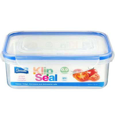 Clip Lock Seal Airtight Food Container Storage Box 0.9l