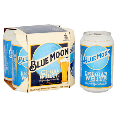 Blue Moon Belgian White American Craft Wheat Beer 4x